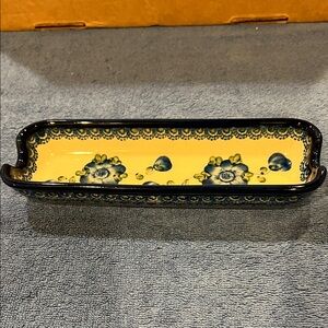 Polish Pottery Olive Boat